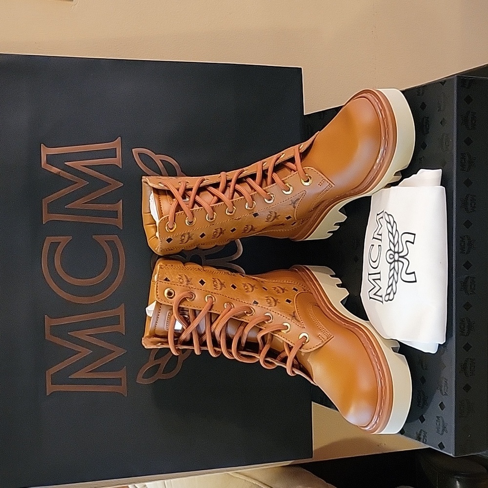 MCM Visetos Monogram Boots